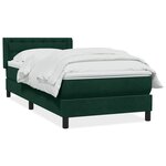 vidaXL Sommier à lattes de lit et matelas vert foncé 90x220 cm velours