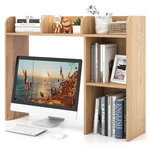 Organisateur rangement de bureau 94 x 25 x 74 cm étagère bibliothèque à 3 niveaux avec 2 dispositifs anti-renversement naturel 20_0007284