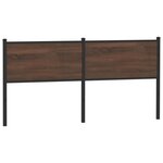 vidaXL Tête de lit chêne marron 160 cm bois d'ingénierie et acier