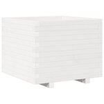 vidaXL Jardinière blanc 60x60x49 5 cm bois de pin massif