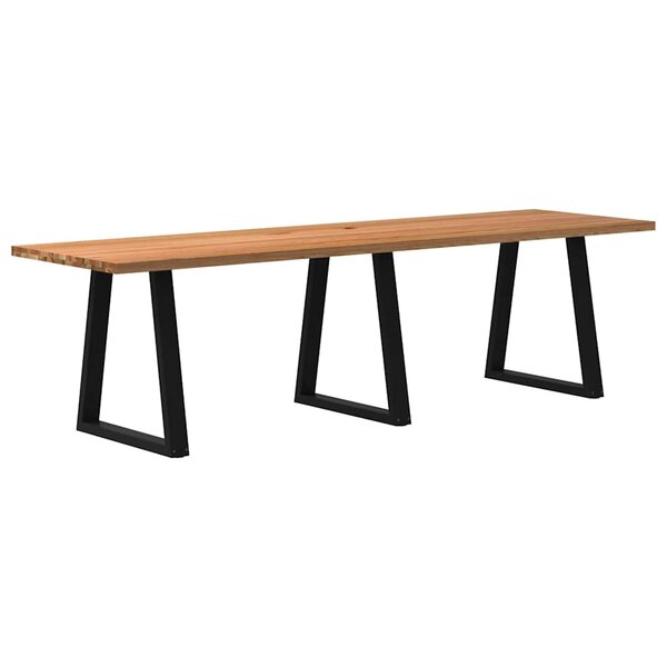vidaXL Table à manger marron clair 280x80x74 cm rectangulaire