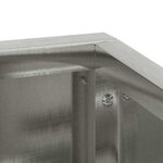 vidaXL Cache-pot de jardin Argent 100 x 100 x 50 cm Acier inoxydable