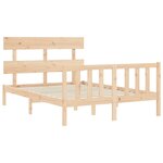 vidaXL Cadre de lit sans matelas bois de pin massif