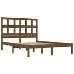 vidaXL Cadre de lit Marron miel Bois de pin massif 200x200 cm