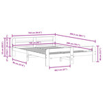vidaXL Cadre de lit sans matelas blanc 160x200 cm bois de pin massif