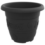 vidaXL Pots de plantes 24 Pièces Noir Ø 26 x 21.5 cm Plastique