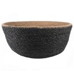 vidaXL Pot de plante avec poignées 2 pc Noir Ø 45 x 36 cm
