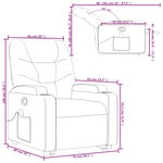vidaXL Fauteuil de massage inclinable Noir Tissu