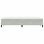 vidaXL Lit boxspring avec matelas Gris clair 120 x 220 cm Velours