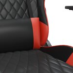 vidaXL Chaise de jeu de massage Noir et rouge Similicuir