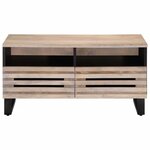 vidaXL Table basse 80x55x40 cm bois de manguier massif