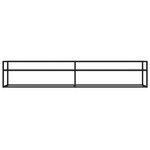 vidaXL Meuble TV transparent 220x40x40 5 cm verre trempé