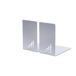 Lot de 2 Serre-livres Métal étroits 14 x 8 5 x 14 cm Argent MAUL