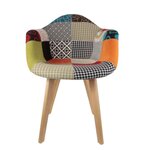 Fauteuil scandinave patchwork (lot de 2)