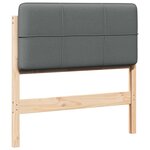 vidaXL Tête de lit capitonnée Marron et gris clair 75 cm Pin massif
