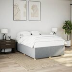 vidaXL Cadre de lit sans matelas gris clair 160x200 cm tissu