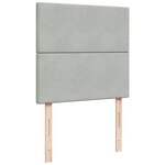 vidaXL Sommier à lattes de lit et matelas Gris clair 80x200 cm Velours