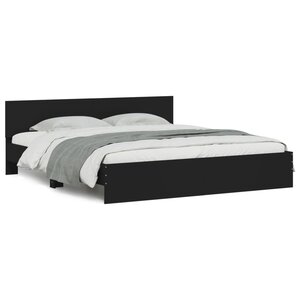 vidaXL Cadre de lit sans matelas noir 160x200 cm