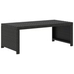 vidaXL Salon de jardin 5 Pièces avec coussins Résine tressée Noir