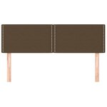 vidaXL Têtes de lit 2 Pièces Marron foncé 72x5x78/88 cm Tissu