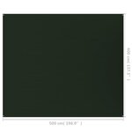 Vidaxl tapis de tente 400x500 cm vert foncé pehd