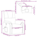 vidaXL Fauteuil inclinable de massage taupe tissu microfibre