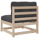 vidaXL Salon de jardin 9 Pièces avec coussins bois de pin massif