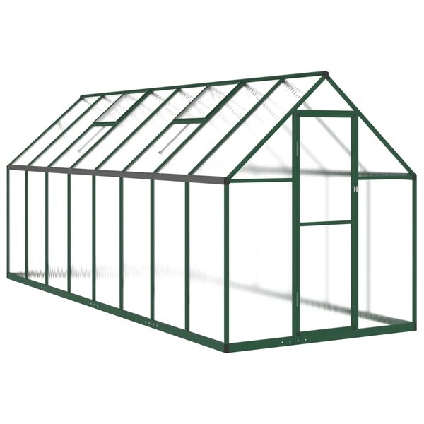 vidaXL Serre avec cadre de base vert 445x169x195 cm aluminium