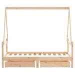 vidaXL Cadre de lit pour enfant et tiroirs 80x160cm bois de pin massif