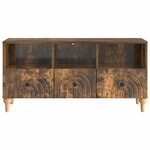 vidaXL Meuble TV Chêne Fumé 102 x 34 5 x 50 cm Bois d’ingénierie
