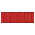 vidaXL Chaise longue avec coussin Bois d'acacia solide