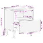 vidaXL Tables de chevet 2 Pièces 40x33x46 cm Bois de manguier solide