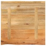 vidaXL Dessus de table 40x40x2 5 cm bord vivant bois massif manguier