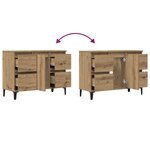 vidaXL Armoire d'évier chêne artisanal 80x33x60 cm bois d'ingénierie