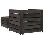 vidaXL Salon de jardin palette 2 Pièces Bois de pin imprégné de gris