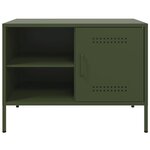 vidaXL Meubles TV 2 Pièces vert olive 68x39x50 5 cm acier