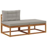 vidaXL Unité de canapé sectionnel avec coussin 2 Pièce Naturel