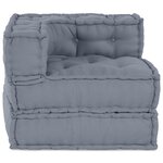 vidaXL Pouf Modulaire Gris 70x70x54 en Tissu