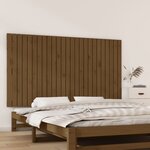 vidaXL Tête de lit murale Marron miel 159 5x3x90 cm Bois massif de pin