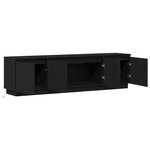 vidaXL Meuble TV avec LED Chêne noir 180 x 38 x 49 cm