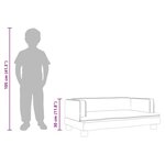 vidaXL Canapé pour enfants gris foncé 80x45x30 cm velours