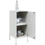 vidaXL Buffet blanc 36x39x79 cm acier
