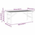 vidaXL Table basse Marron 110 x 50 x 43 cm Bambou