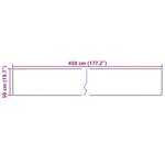 vidaXL Coureur de Tapis MARSA Crème 50 x 450 cm Polyester et PVC
