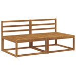 vidaXL 2 Pièce Sofa de milieu extérieur Naturel 158 x 83 x 73 cm