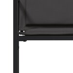vidaXL Chaises de jardin et coussins lot de 4 noir acier et textilène