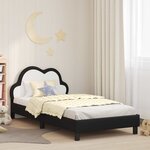 vidaXL Cadre de lit avec tête de lit Noir 80 x 200 cm PU