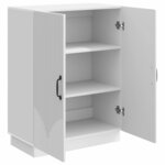 vidaXL Buffet Blanc brillant 66 x 34 5 x 87 cm Bois d'ingénierie