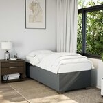 vidaXL Cadre de lit Gris foncé 80x200 cm Tissu