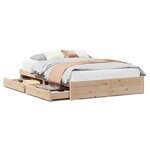 vidaXL Cadre de lit sans matelas 135x190 cm bois de pin massif